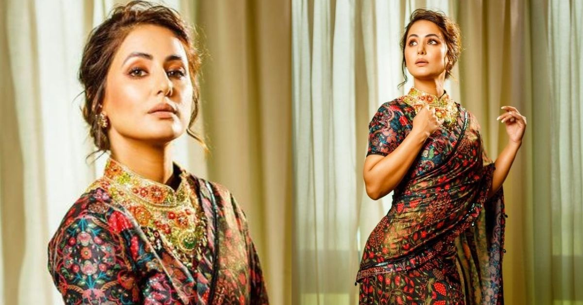 Hina Khan Glams It Up Gorgeously In This Vintage Saree