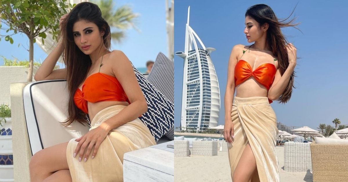 Mouni Roy Looks Drop Dead Gorgeous In Orange Bikini.