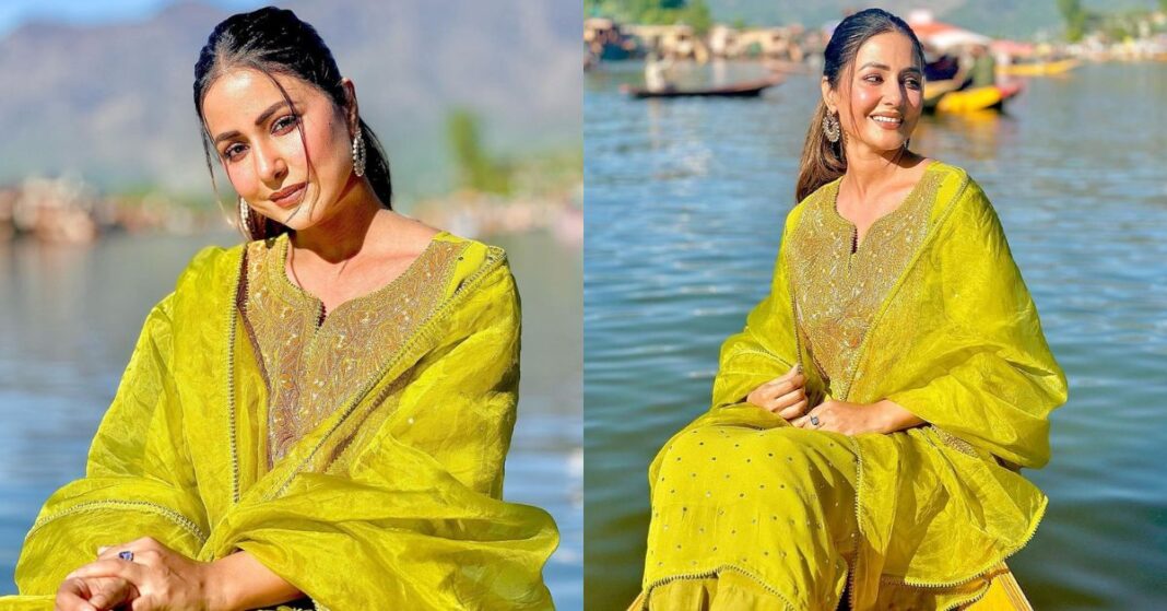 Hina Khan Enjoys Shikara Ride At Dal Lake in Kashmir