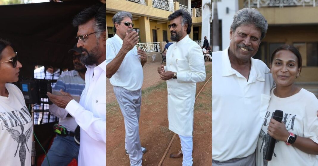 Kapil Dev To Play A Cameo In Rajinikanth's New Movie Lal Salaam. Aishwaryaa Rajinikanth Shares Pictures From The Sets.