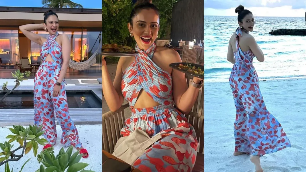 Rakul Preet sigh co-ord set beach vacation in maldives